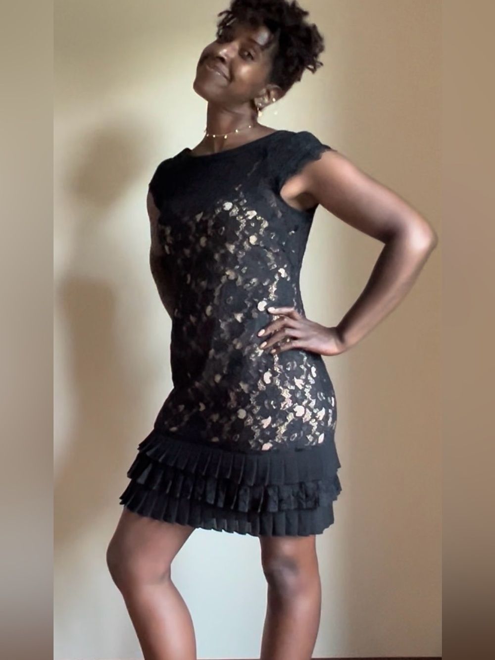 Jessica Simpson Black Lace Dress